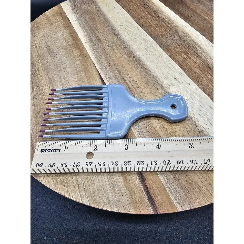 Vintage Goody  Lift Comb Hair Pick with Handle Retro Hair Care 1980-90s Pink Dip